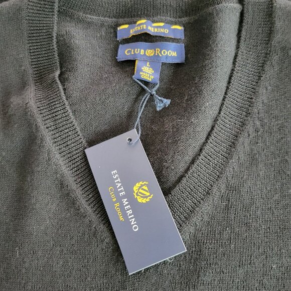 Club Room Estate Merino V-Neck Sweater Vest (Size L) - Picture 5 of 7